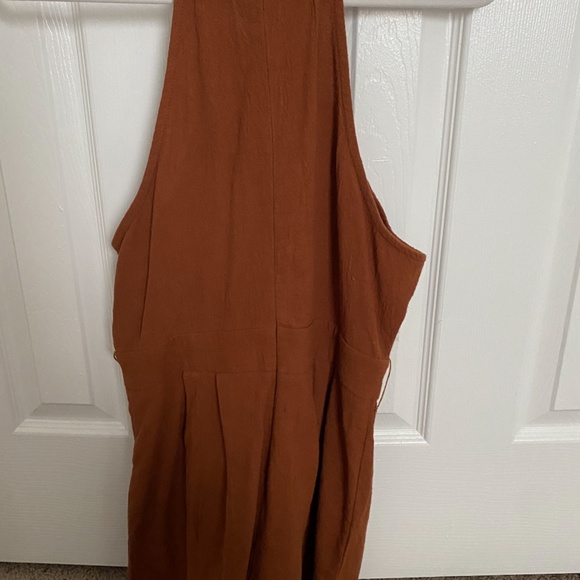 Brown Halter Romper with Optional Sash - Picture 3 of 5